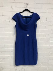 HOBBS LLIANA JERSEY DRESS IN BLUE SIZE 10