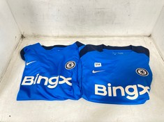 2 X NIKE DRI-FIT SLIM FIT CHELSEA FOOTY SHIRTS BLUE SIZES XL & XXL