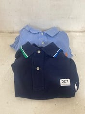 RALPH LAUREN POLO LONG SLEEVE SHIRT LIGHT BLUE SIZE XL TO INCLUDE RALPH LAUREN POLO T-SHIRT NAVY/BLUE/GREEN SIZE 2XB