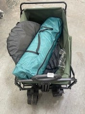 3 X ASSORTED ITEMS TO INCLUDE BERRY HEAVY DUTY TROLLEY IN KHAKI