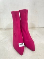 TED BAKER BRIGHT PINK STILETTO SOCK BOOTS - SIZE 38