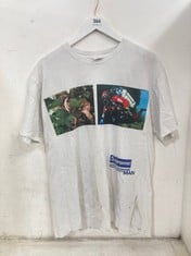 SUPREME X JUNYA WATANABE COMME DES GARCONS WHITE NATURE TSHIRT SIZE LARGE