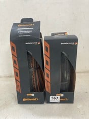 2 X CONTINENTAL GRAND PRIX 5000 BLACK/TRANSPARENT TUBELESS RACING BIKE TIRES