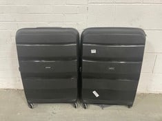 2 X AMERICAN TOURISTER LARGE HARD SHELL SUITCASES - BLACK