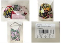 APPROX 4 X ASSORTED CLOTHES TO INCLUDE CYBERJAMMIES WOMENS PJ SET IN FLORAL MULTI COLOUR SIZE 8