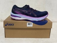 ASICS RUNNING SHOES IN DIVE BLUE / ORCHID SIZE 4