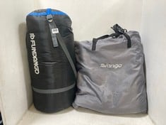 FUNDANGO SLEEPING BAG IN BLUE SELF-INFLATING CAMPING MATTRESS