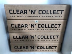 4 X CLEAR 'N' COLLECT MULTI PURPOSE GARDEN RAKE