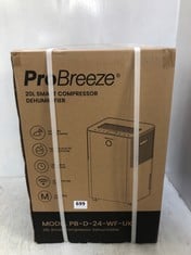 PROBREEZE 20L SMART COMPRESSOR DEHUMIDIFIER - MODEL NO. PB-D-24-WF-UK - RRP £200