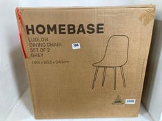 HOMEBASE LUDLOW SET OF 2 DINING CHAIR IN GREY