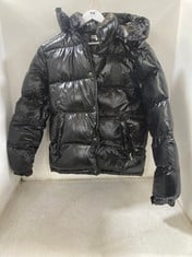 MOB NATION GAMBINO BLACK PUFFER COAT IN SIZE S-RRP £155