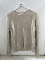 WHITE LABEL WOMENS LIGHT NATURAL KNIT JUMPER IN SIZE 16