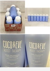 7 X COCO & EVE BOOST THERAPY HAIR VOLUMISING CONDITIONERS AND SHAMPOOS