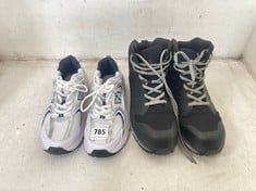 ROCKFALL BANTAM WORK BOOTS IN BLACK UK SIZE 7 TO INCLUDE NEWBALANCE 530 TRAINERS IN WHITE UK SIZE 6