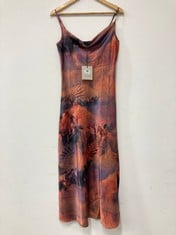 ALL SAINTS KARLA DRESS IN ADELA BURNT ORANGE SIZE 8 - RRP £159