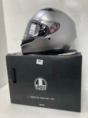 AGV CASCHI DA CORSA DAL 1947 MOTORCYCLE HELMET SIZE LARGE IN GREY - RRP £200