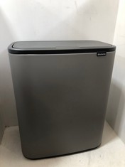 BRABANTIA BO TOUCH BIN WITH 2 INNER BUCKETS 2 X 30L IN MINERAL CONCRETE GREY - RRP £280