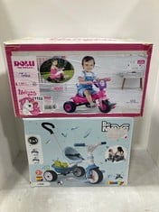 SMOBY BE MOVE 2-IN-1 TRIKE TO INCLUDE DOLU TOY FACTORY UNICORN TRIKE