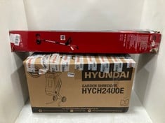 HYUNDAI 2400W 230V ELECTRIC GARDEN SHREDDER HYCH2400E - RRP £139 TO INCLUDE EINHELL CLASSIC CORDLESS PAVING SCRAPER GC-CC 18 LI - SOLO