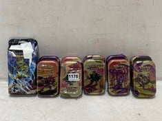 10 X POKEMON TRADING CARD GAME SCARLET & VIOLET SHROUDED FABLE MINI TIN TO INCLUDE POKEMON TRADING CARD GAME ZERAORA V BATTLE DECK