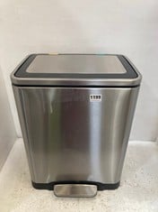 STAINLESS STEEL KITCHEN BIN WITH 2 INNER BUCKETS