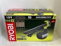 RYOBI 18V ONE+ CORDLESS BRUSHLESS LEAF BLOWER VACUUM - MODEL NO. OBV18 - RRP £203