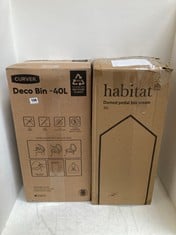 CURVER DECO BIN 40L TO INCLUDE HABITAT DOMED PEDAL BIN CREAM 30L