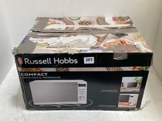 RUSSELL HOBBS COMPACT WHITE DIGITAL MICROWAVE - MODEL NO. RHM2079A