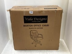 VIDA DESIGNS MORTON OFFICE CHAIR BLACK PU LEATHER