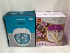 HOMEDICS 4-IN-1 RELAXATION LUXURY FOOT SPA WITH HEATER TO INCLUDE SENSIO SPA FOOT SPA