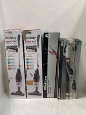 4 X ASSORTED VACUUM CLEANERS TO INCLUDE BELACO VACUUM CLEANER - MODEL NO. VS-121BEL