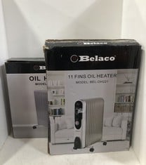 BELACO 11 FIN ELECTRIC OIL HEATER - MODEL NO. BEL-OH221 TO INCLUDE BELACO OIL HEATER - MODEL NO. BEL-OH223