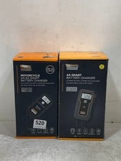 2 X MOTORCYCLE 2A / 4A SMART BATTERY CHARGER