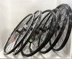 6 X ASSORTED WHEELS TO INCLUDE KX HYBRID 700C DOUBLE WALL Q/R SCREW ON REAR WHEEL DISC BRAKE BLACK