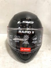 LS2 HELMETS MOTORCYCLE HELMET BLACK - SIZE L