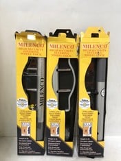 3 X MILENCO HIGH SECURITY STEERING WHEEL LOCK