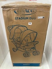 GRACO STADIUM DUO TANDEM DOUBLE PUSHCHAIR IN BLACK/GREY - RRP £159