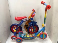 PAW PATROL TRI SCOOTER TO INCLUDE SPIDER & HIS AMAZING FRIEND 2-IN-1 10" BALANCE BIKE