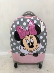 SAMSONITE DISNEY MINNIE KIDS SUITCASE IN PINK/GREY