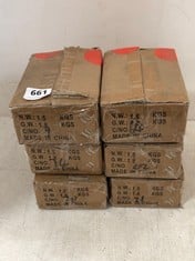 6 X BOXES OF SPARE 1/2'' DR. 12PT SOCKET - 1'' BLACK - PACK OF 10 / EACH