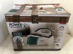 MORPHY RICHARDS POWER STEAM ELITE 2400W STEAM GENERATOR IRON WHITE/GREEN 332014 - RRP £209