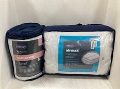 6 X ASSORTED BEDDING TO INCLUDE SILENTNIGHT AIRMAX 800 DOUBLE MATTRESS TOPPER