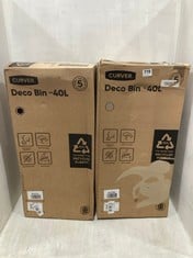 2 X CURVER DECO BIN 40L