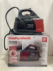 MORPHY RICHARDS POWER STEAM ELITE+ STEAM GENERATOR IRON BLACK/RED 332013 - RRP £229