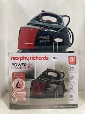 MORPHY RICHARDS POWER STEAM ELITE+ STEAM GENERATOR IRON BLACK/RED 332013 - RRP £229