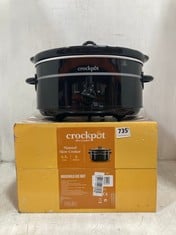 CROCK POT 6.5L OVAL MANUAL SLOW COOKER