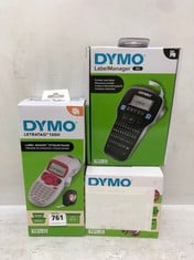 3 X ASSORTED ITEMS TO INCLUDE DYMO LETRATAG 100H LABEL MAKER