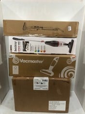 4 X ASSORTED ITEMS TO INCLUDE VACMASTER JOEY COMPACT CORDLESS VACUUM CLEANER - MODEL NO. VSD1801UK