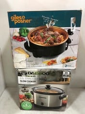 GILES & POSENER FAMILY MULTI MEAL MAKER TO INCLUDE DAEWOO 6.5L STAINLESS STEEL SLOW COOKER