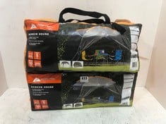 2 X OZARK TRAIL SCREEN HOUSE GREY/ORANGE